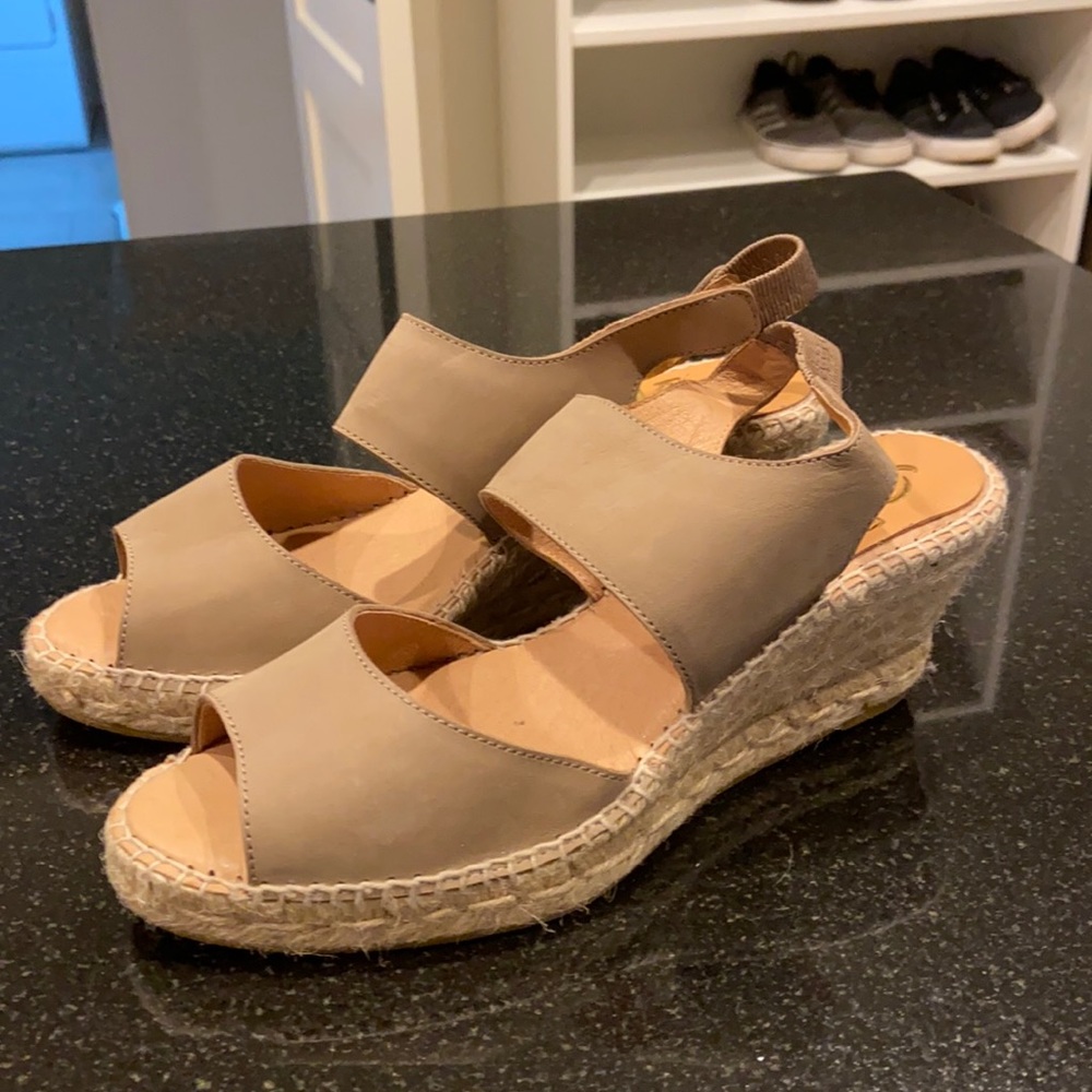 Kanna Espadrille Open Toe Wedges size 40